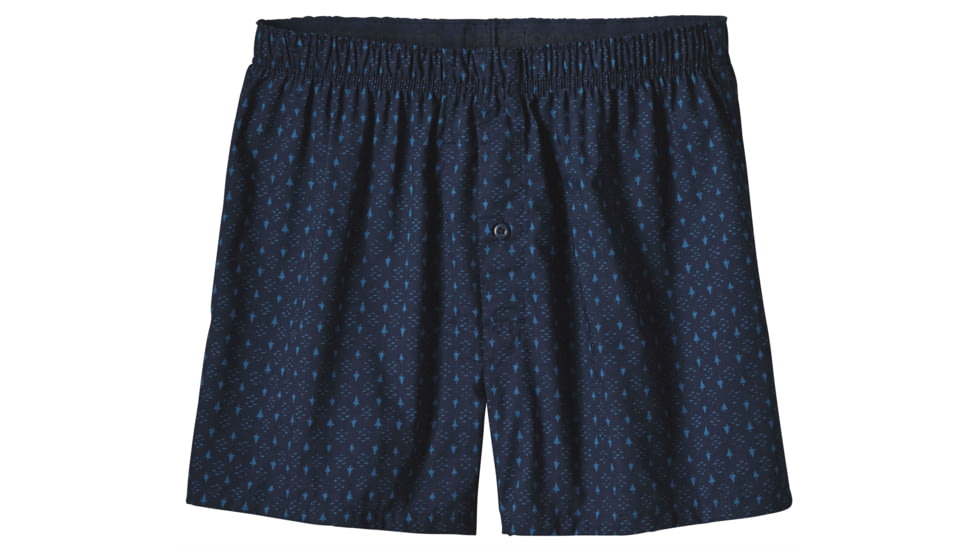 Patagonia Go-To Boxers - Men's-Treelines/Navy Blue-Small