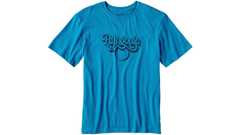 Patagonia Groovy Type Cotton T-Shirt - Men's-Grecian Blue-Large