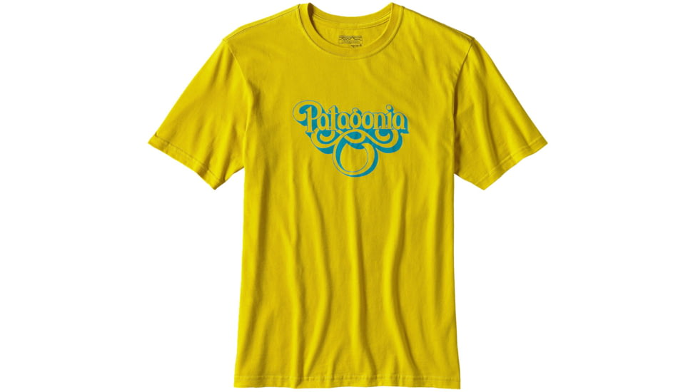 Patagonia Groovy Type Cotton T-Shirt - Men's-Yosemite Yellow-X-Small