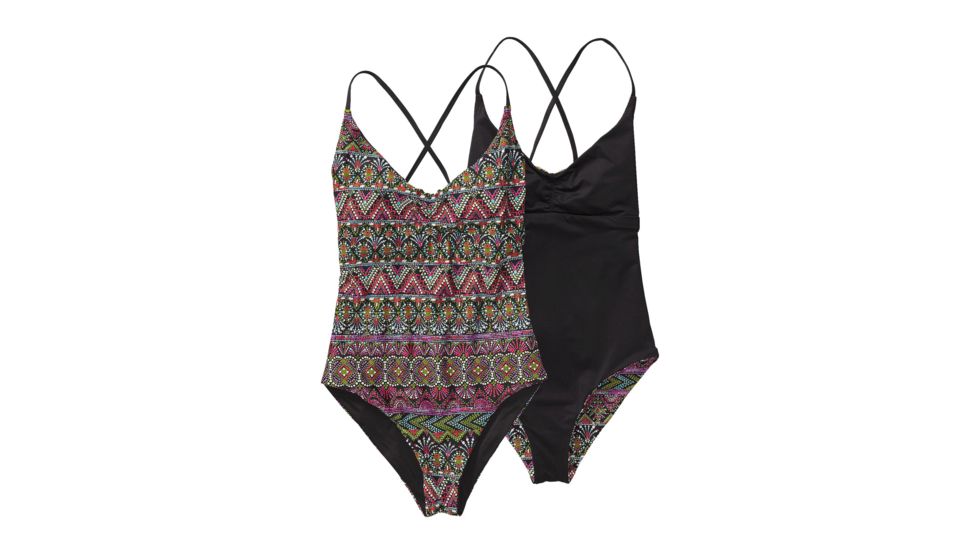 Kupala One Piece Swimsuit - Womens-Papyrus Pop/Black-Small