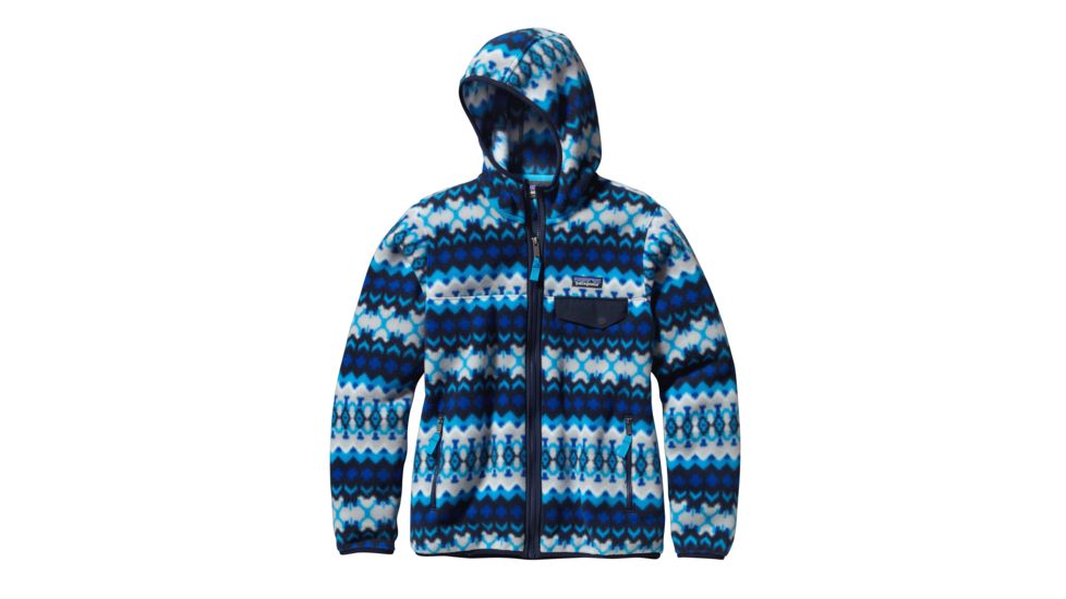 Patagonia Lightweight Snap-T Hooded Jacket - Womens-Cliff/Electron Blue-Large
