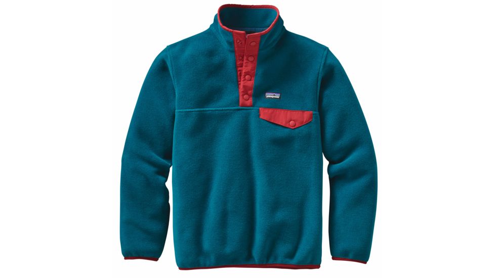 Patagonia Lightweight Synchilla Snap-T Pullover - Boy's-Deep Sea Blue-Large