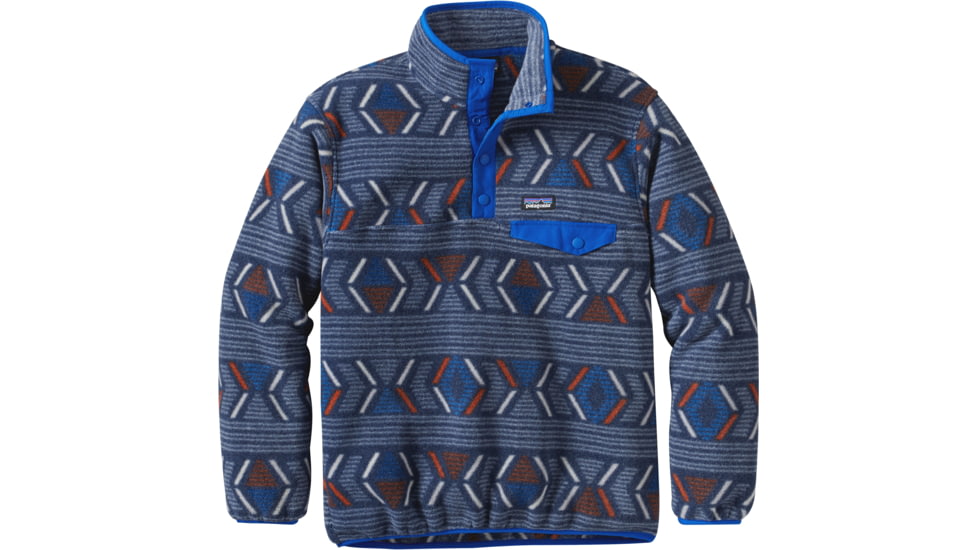 Patagonia Lightweight Synchilla Snap-T Pullover - Boy's-Lifecycle/Viking Blue-X-Small