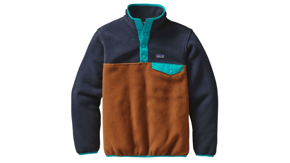 Patagonia Lightweight Synchilla Snap-T Pullover - Boy's-Saddle-X-Small
