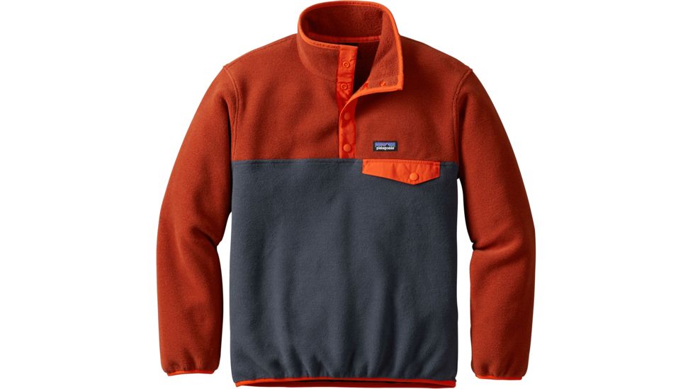 Patagonia Lightweight Synchilla Snap-T Pullover - Boy's-Smolder Blue-Large