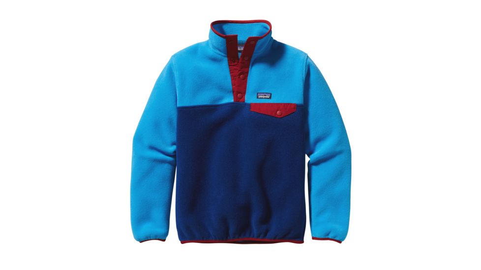 Patagonia Lightweight Synchilla Snap-T Pullover - Boys-Channel Blue-Large