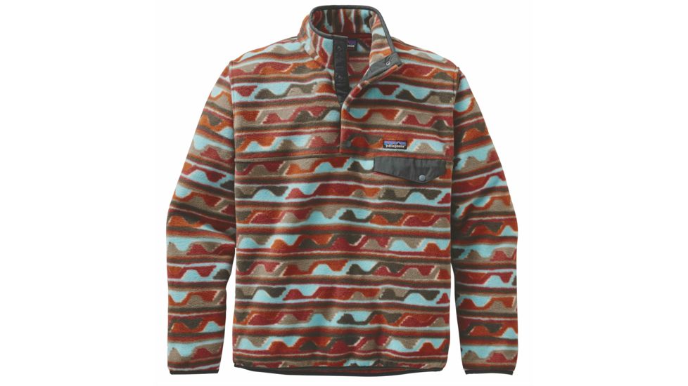 Patagonia Lightweight Synchilla Snap-T Pullover - Men's-X-Small-Delta/Cinder Red