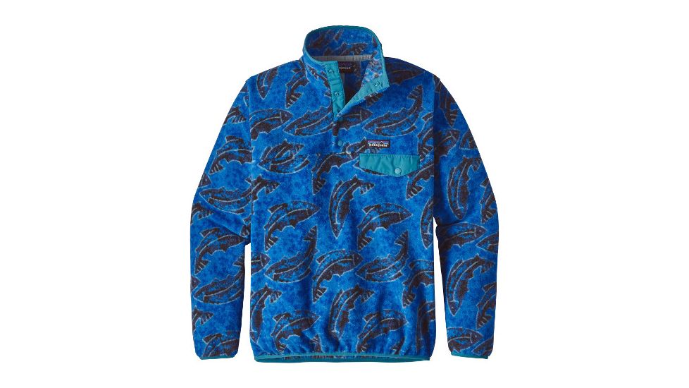 Patagonia Lightweight Synchilla Snap-T Pullover - Women's-Leaping/Oasis Blue-Large