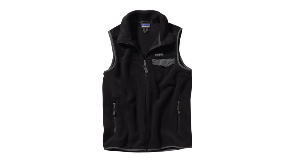 Patagonia Lightweight Synchilla Snap-T Vest - Mens-Black/Forge Grey-X-Small