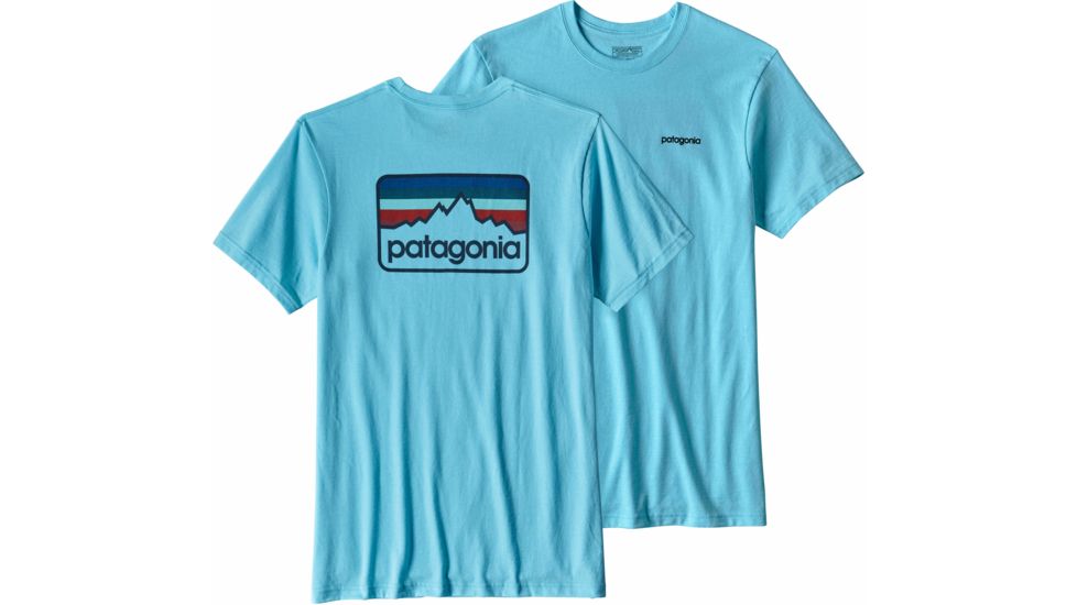 Patagonia Line Logo Badge Cotton/Poly Responsibili-Tee - Men's-Cuban Blue-Large