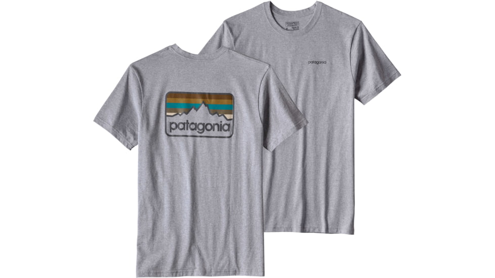 Patagonia Line Logo Badge Cotton/Poly Responsibili-Tee - Men's-Drifter Grey-X-Large