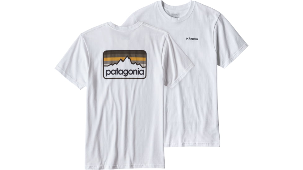 Patagonia Line Logo Badge Cotton/Poly Responsibili-Tee - Men's-White-Large