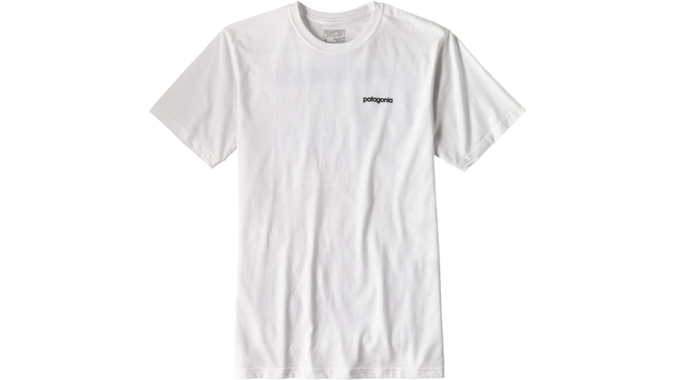 Patagonia Line Logo Badge Cotton/Poly Responsibili-Tee - Men's-White/Smolder Blue-Medium