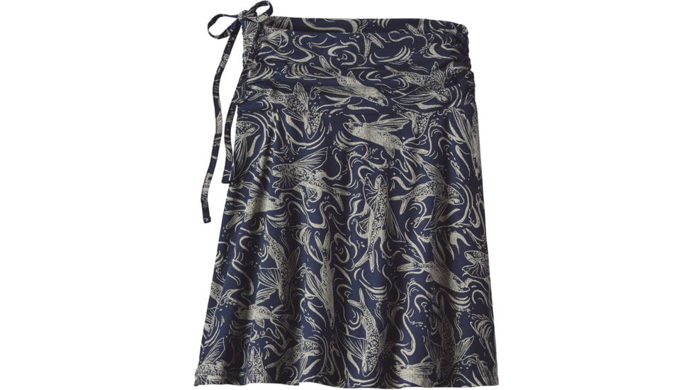Patagonia Lithia Skirt - Women's-Large-Fish Splash/Navy Blue
