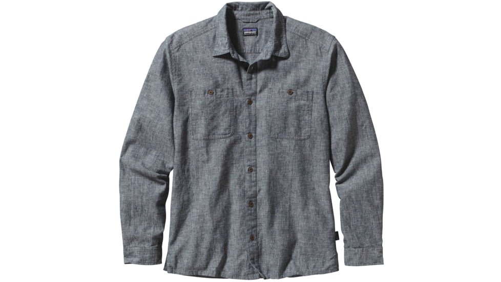Patagonia Long Sleeve Back Step Shirt - Men's-Chambray/Navy Blue-X-Small