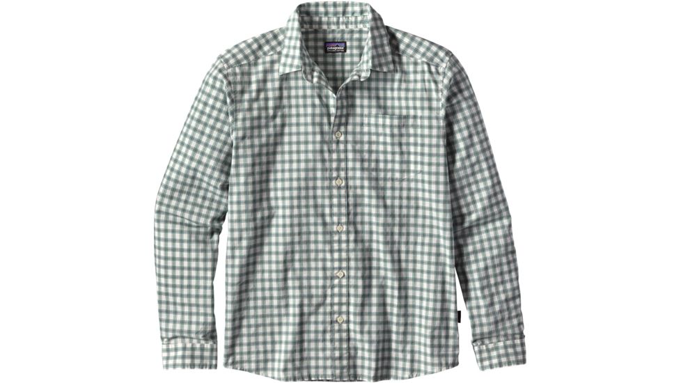 Patagonia Long Sleeve Fezzman Shirt - Men's-Diver Small/Birch White-X-Large