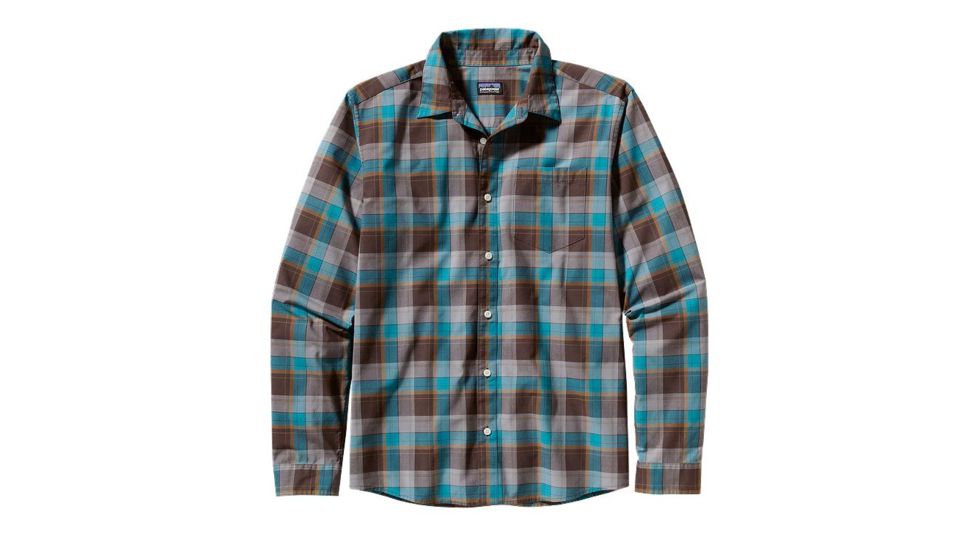 Patagonia Long Sleeve Fezzman Shirt - Mens-Picnic/Classic Red-Medium