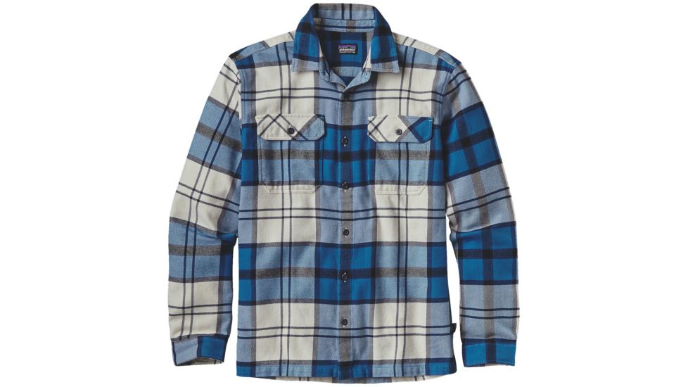 Patagonia Long Sleeve Fjord Flannel Shirt - Men's-Sugar Pine/Bandana Blue-Medium