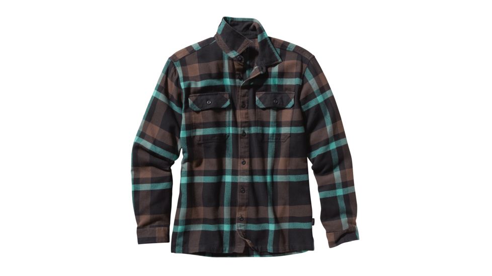 Patagonia Long Sleeve Fjord Flannel Shirt - Mens-Comstock/Alpaca Brown-Large