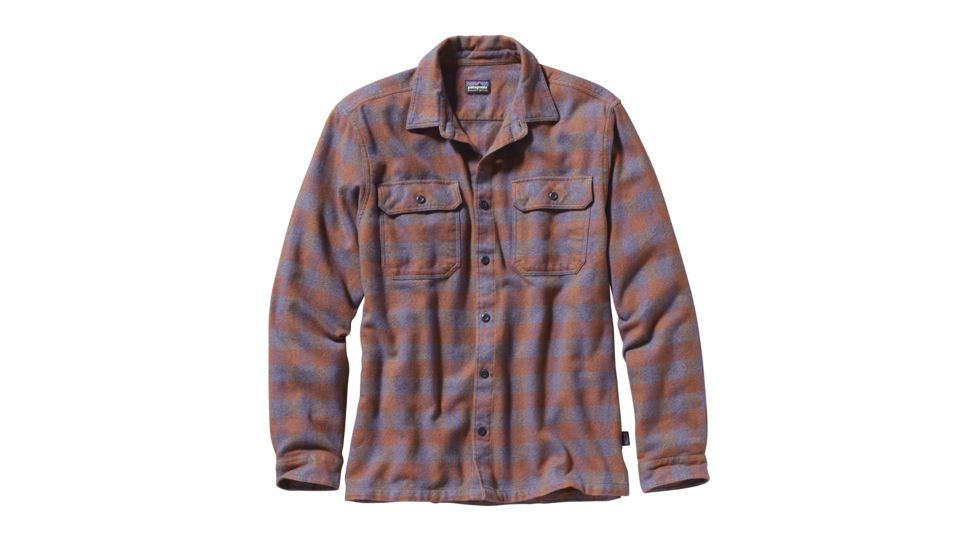 Patagonia Long Sleeve Fjord Flannel Shirt - Mens-Tactile/Rustic Purple-Small
