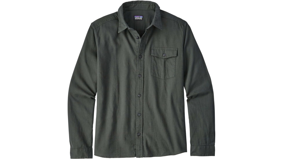 Patagonia Long Sleeve Lightweight Fjord Flannel Shirt - Men's -Chambray/Carbon-X-Large