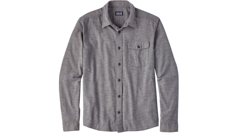 Patagonia Long Sleeve Lightweight Fjord Flannel Shirt - Men's -Chambray/Navy Blue-X-Small