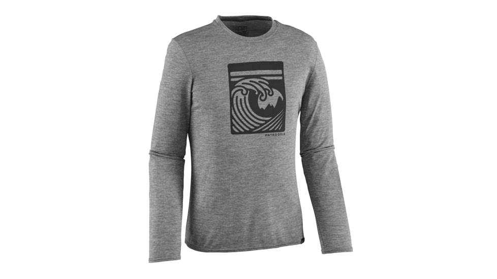 Patagonia Long-Sleeved Capilene Daily Graphic T-Shirt - Men's -Viewfinder/Feather Grey Heather-X-Large