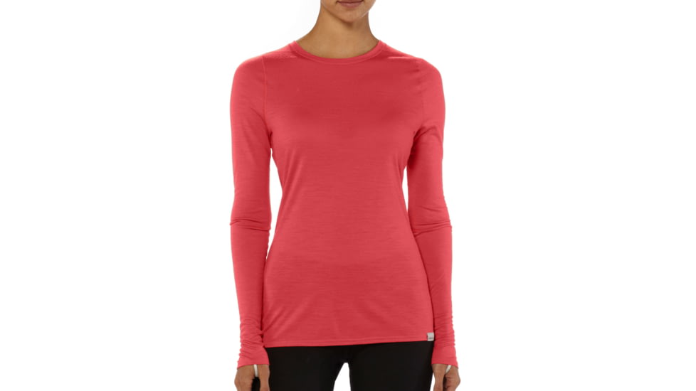 Patagonia Merino 2 Lightweight Crew - Women's-Person Stripe/Coral-Small
