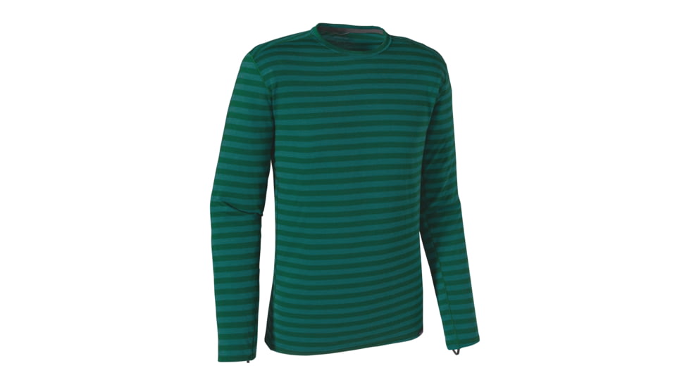 Patagonia Merino Midweight Crew - Mens-PStripeHGreen/Arbor Green-Large