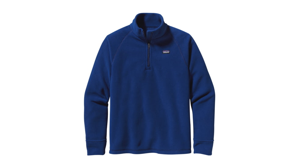 Patagonia Micro D 1/4 Zip Pullover - Boys-Channel Blue-Large