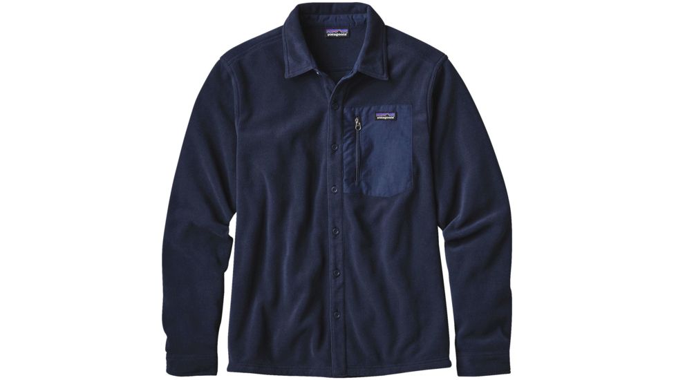 Patagonia Micro D Fleece Shirt - Men's -Navy Blue-Large