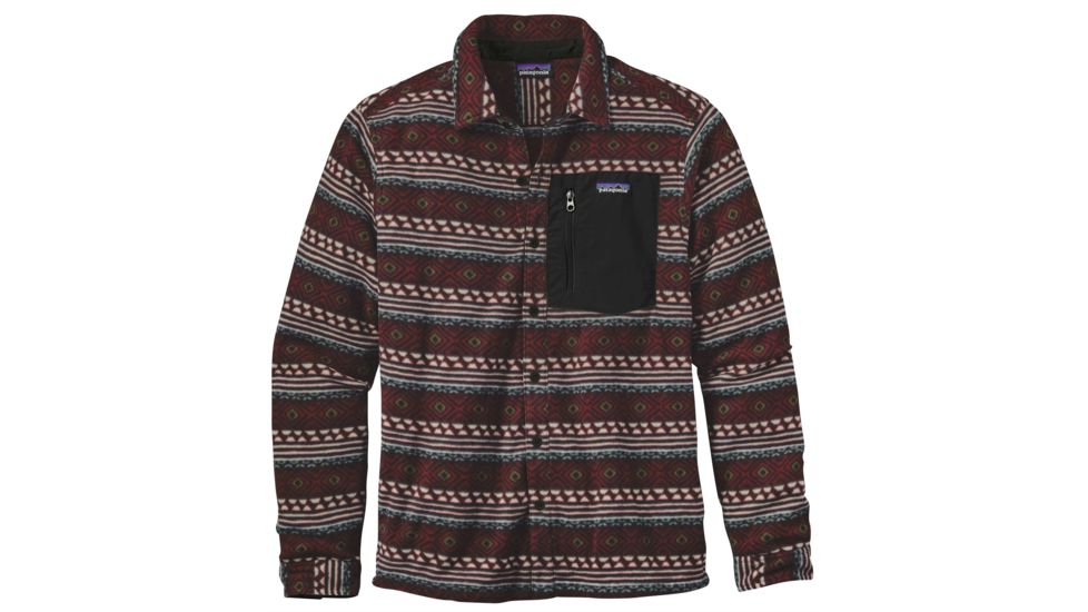 Patagonia Micro D Fleece Shirt - Men's -Saltillo Small/Cinder Red-Large