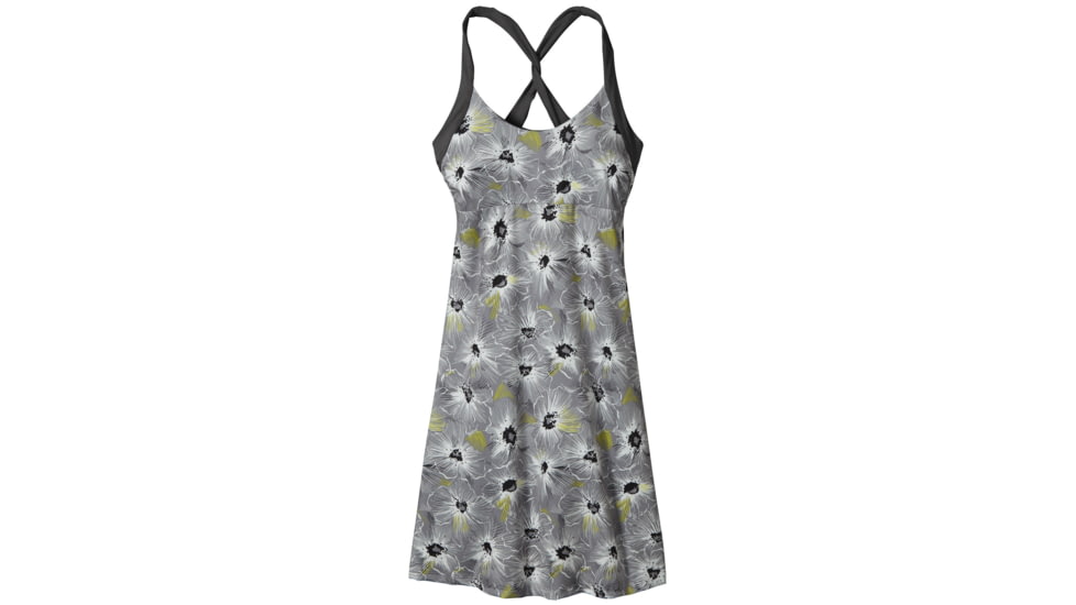 Morning Glory Dress - Womens-Large-Sea Flower/Feather Grey