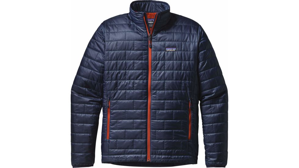 Patagonia Nano Puff Jacket - Men's-Small-Navy Blue/Paintbrush Red