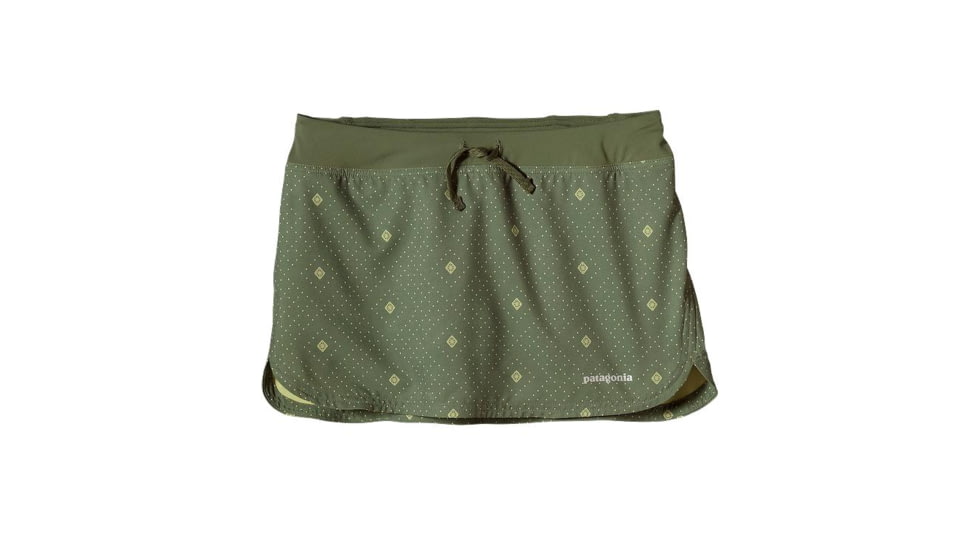 Patagonia Nine Trails Skirt - Women's-Western Dots/Camp Green-Small