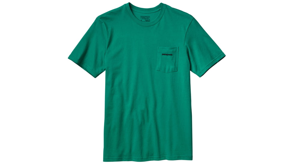 Patagonia P-6 Logo Cotton Pocket T-shirt - Men's-Impact Green-Medium
