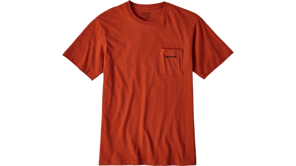 Patagonia P-6 Logo Cotton Pocket T-shirt - Men's-Roots Red-Small