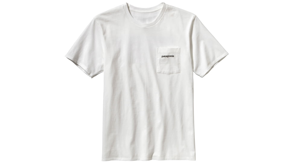 Patagonia P-6 Logo Cotton Pocket T-shirt - Men's-White-X-Large