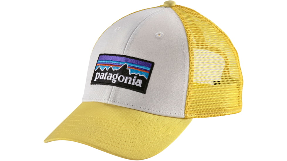 Patagonia P-6 Logo LoPro Trucker Hat - Men's-White/Yoke Yellow-One Size