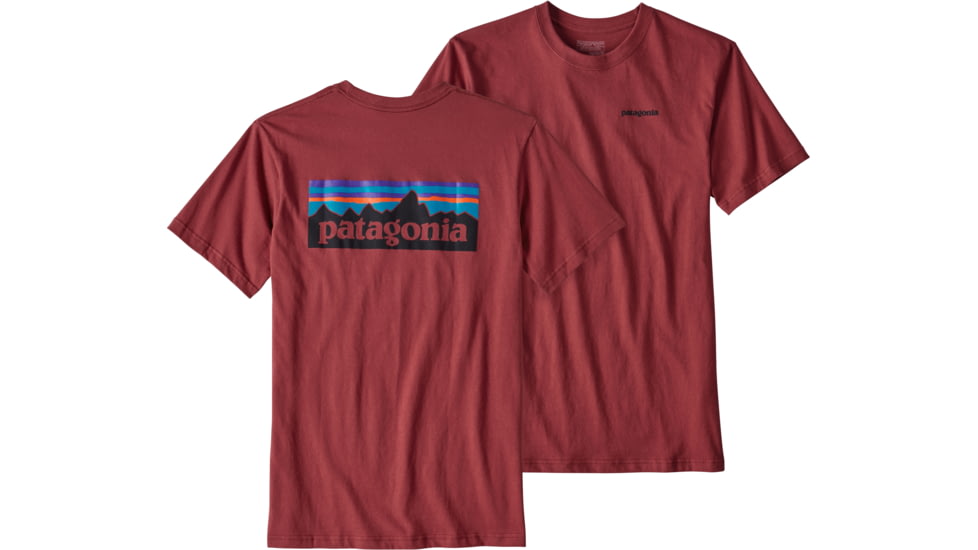 Patagonia P-6 Logo Short Sleeve T-Shirt - Men's-Small-Adzuki Red