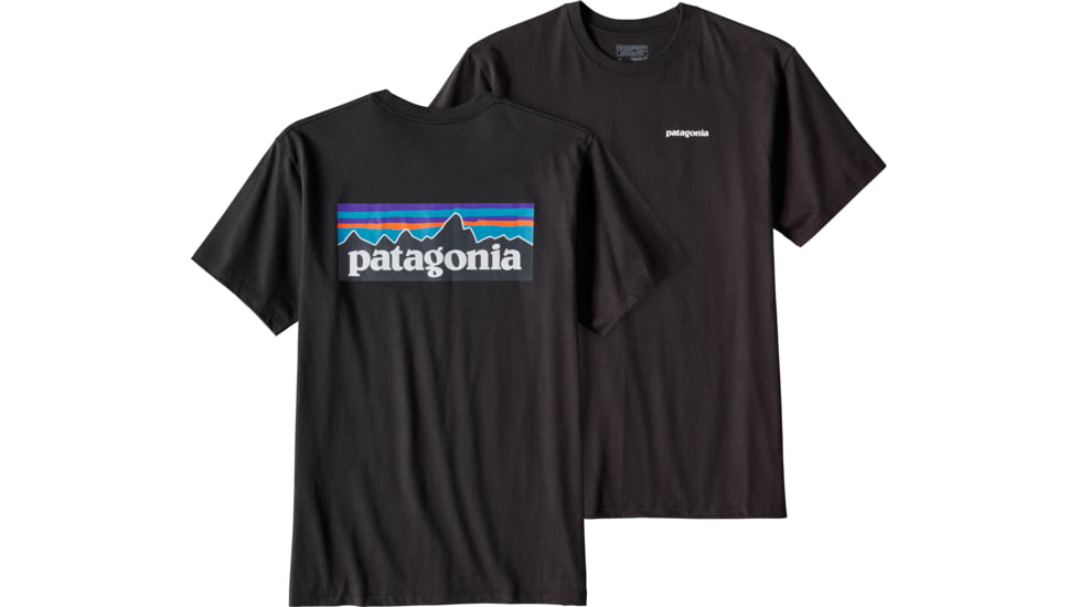Patagonia P-6 Logo Short Sleeve T-Shirt - Men's-Medium-Black