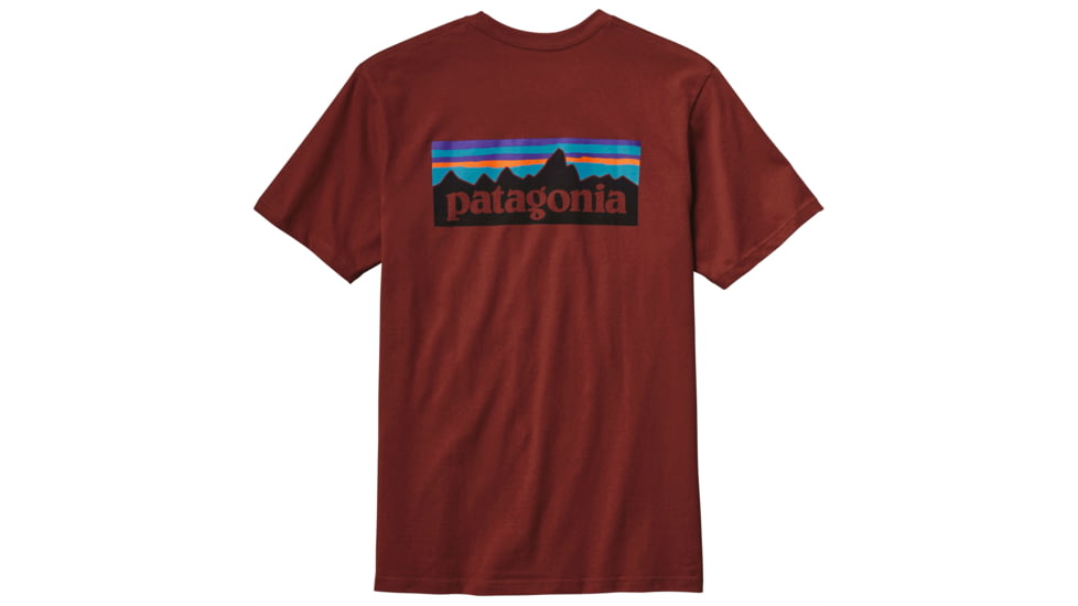 Patagonia P-6 Logo Short Sleeve T-Shirt - Men's-Small-Cinder Red