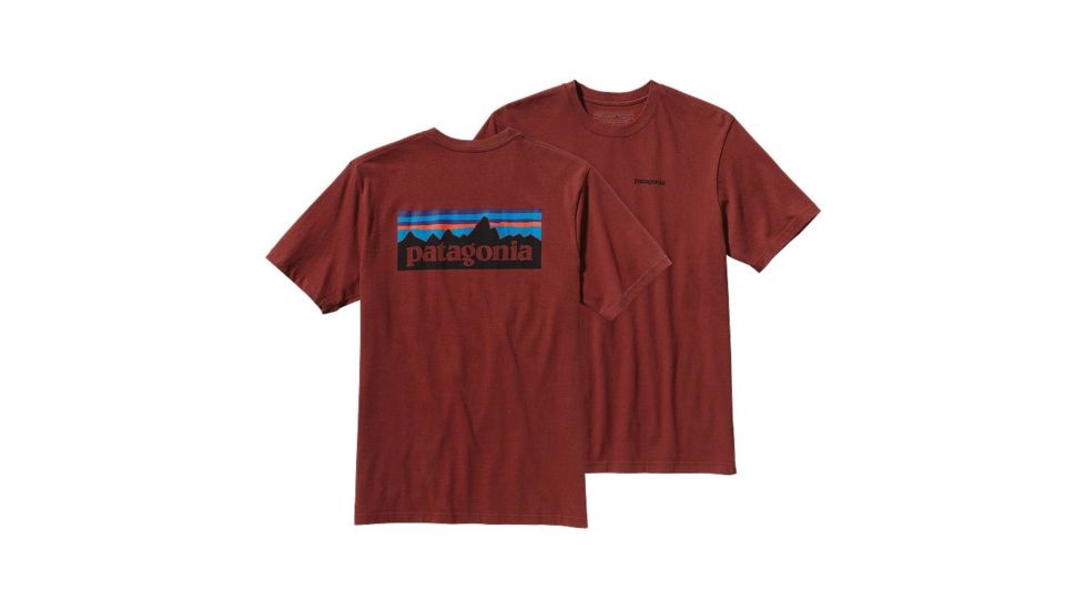 Patagonia P-6 Logo Short Sleeve T-Shirt - Mens-Large-Rusted Iron