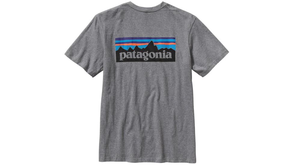 Patagonia P-6 Logo Short Sleeve T-Shirt - Men's-X-Small-Gravel Heather