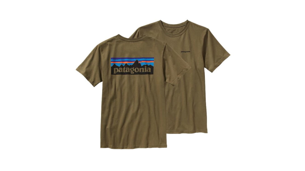Patagonia P-6 Logo T-Shirt - Mens-Fatigue Green-Large
