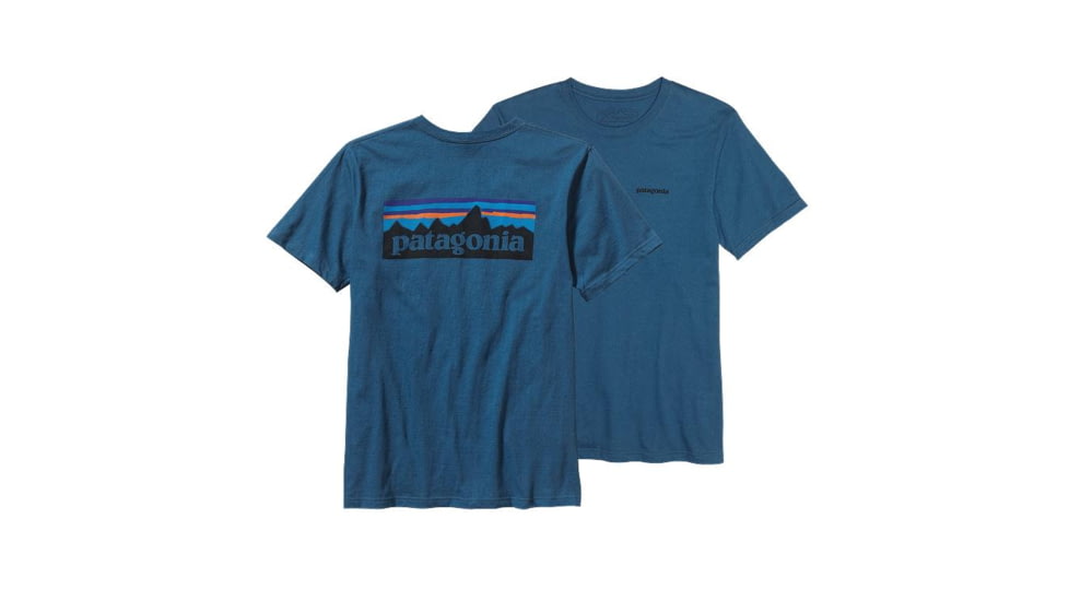 Patagonia P-6 Logo Short Sleeve T-Shirt - Men's-X-Small-Glass Blue