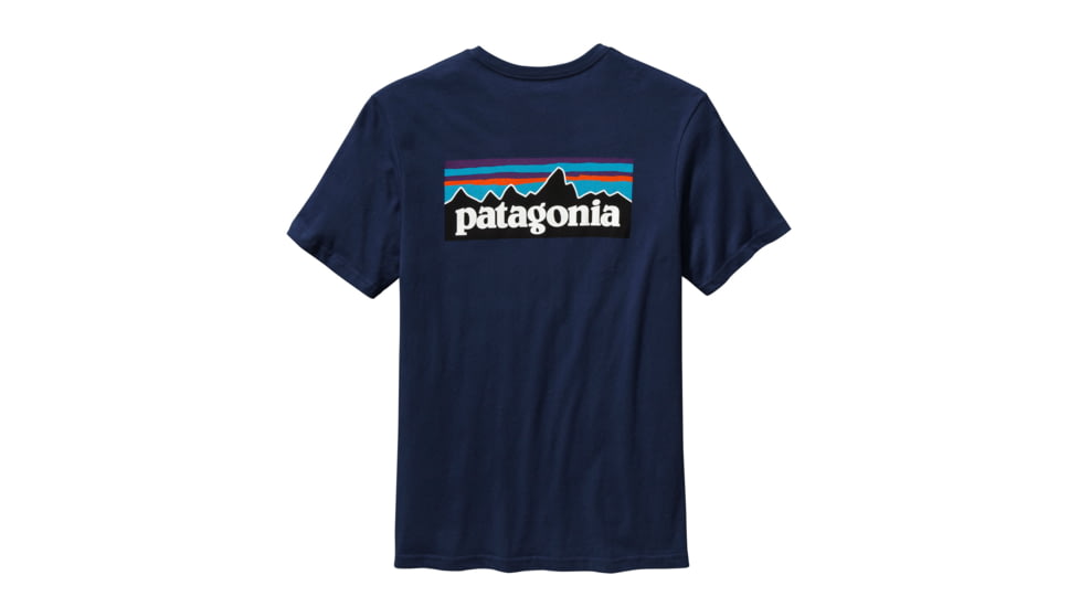 Patagonia P-6 Logo Tee Shirt - Men's-Classic Navy-Medium