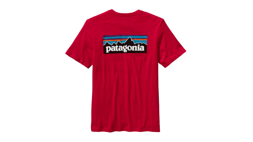 Patagonia P-6 Logo Tee Shirt - Men's-Glowing Ember-Small