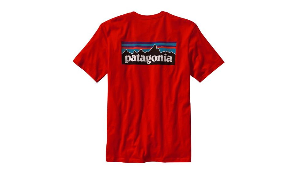 Patagonia P-6 Logo Tee Shirt - Men's-Turkish Red-Medium