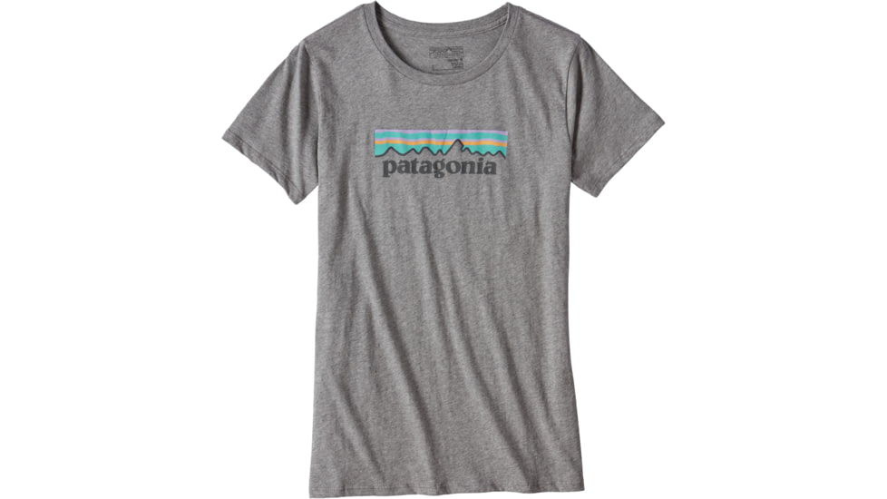 Patagonia Pastel P-6 Logo Cotton Crew T-Shirt - Women's -Gravel Heather-X-Small